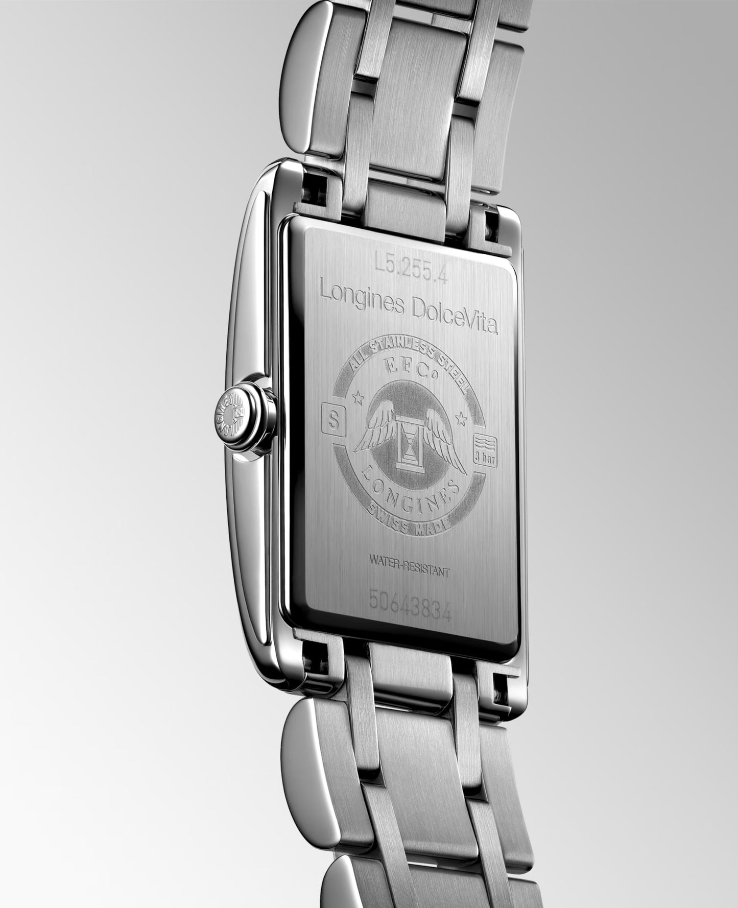 Longines Dolcevita 20.80 x 32.00 MM Stainless Steel Quartz Silver Dial Watch L52554716