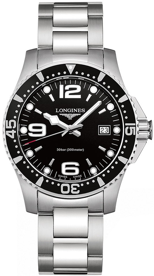 Longines HydroConquest 43 MM Stainless Quartz Black Dial Watch L37404566