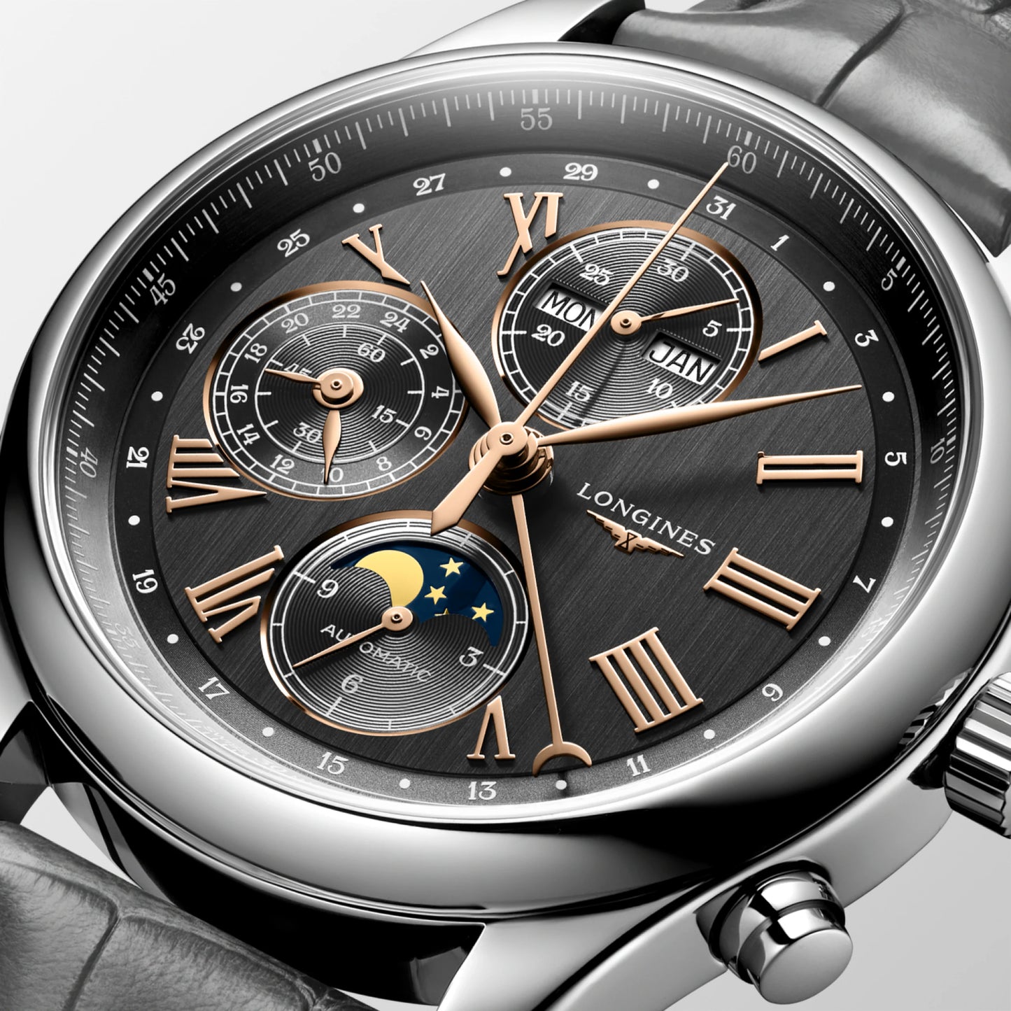 *PRE-ORDER* Longines Master Collection Chrono Moonphase 42 MM Automatic Watch - L27734612