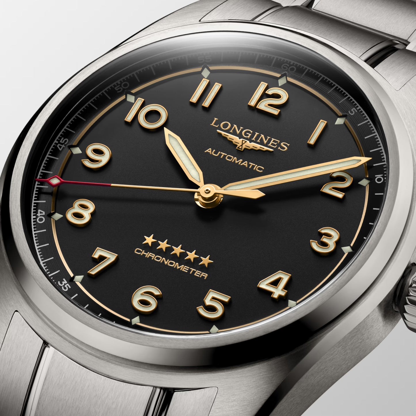 Longines Spirit 40 MM Automatic Stainless Steel Black Dial Watch L38101536