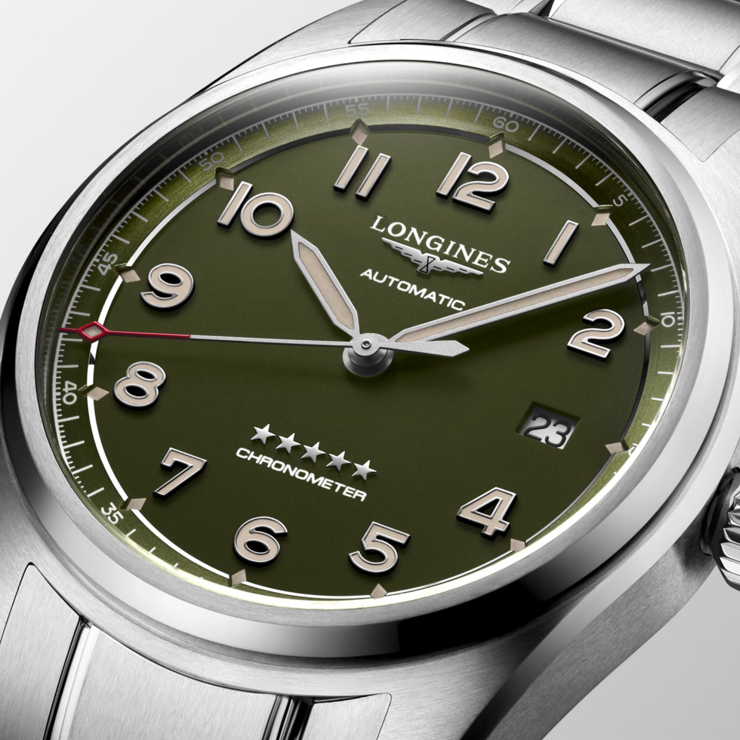Longines Spirit 40 MM Automatic Stainless Green Dial Watch L38104036