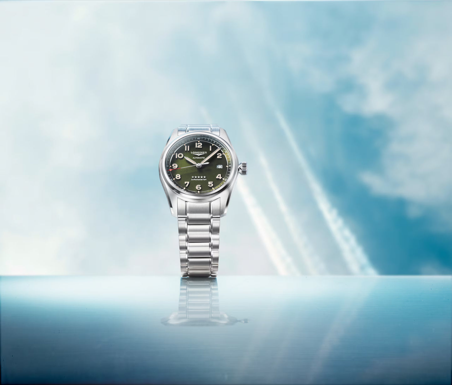 Longines Spirit 40 MM Automatic Stainless Green Dial Watch L38104036