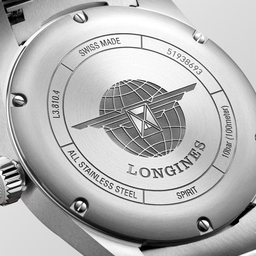 Longines Spirit 40 MM Automatic Stainless Black Matt Dial Watch L38104536