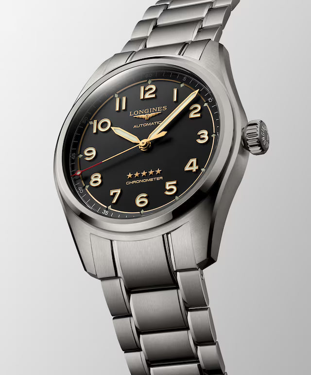 Longines Spirit Automatic 42 MM Titanium Bracelet Anthracite Dial Watch L38111536