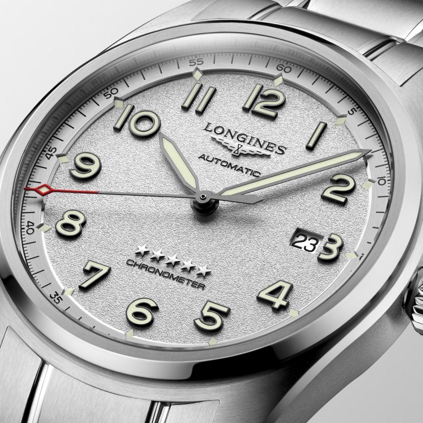 Longines Spirit Automatic 42 MM Full Stainless Steel Grey Dial Watch L38114736