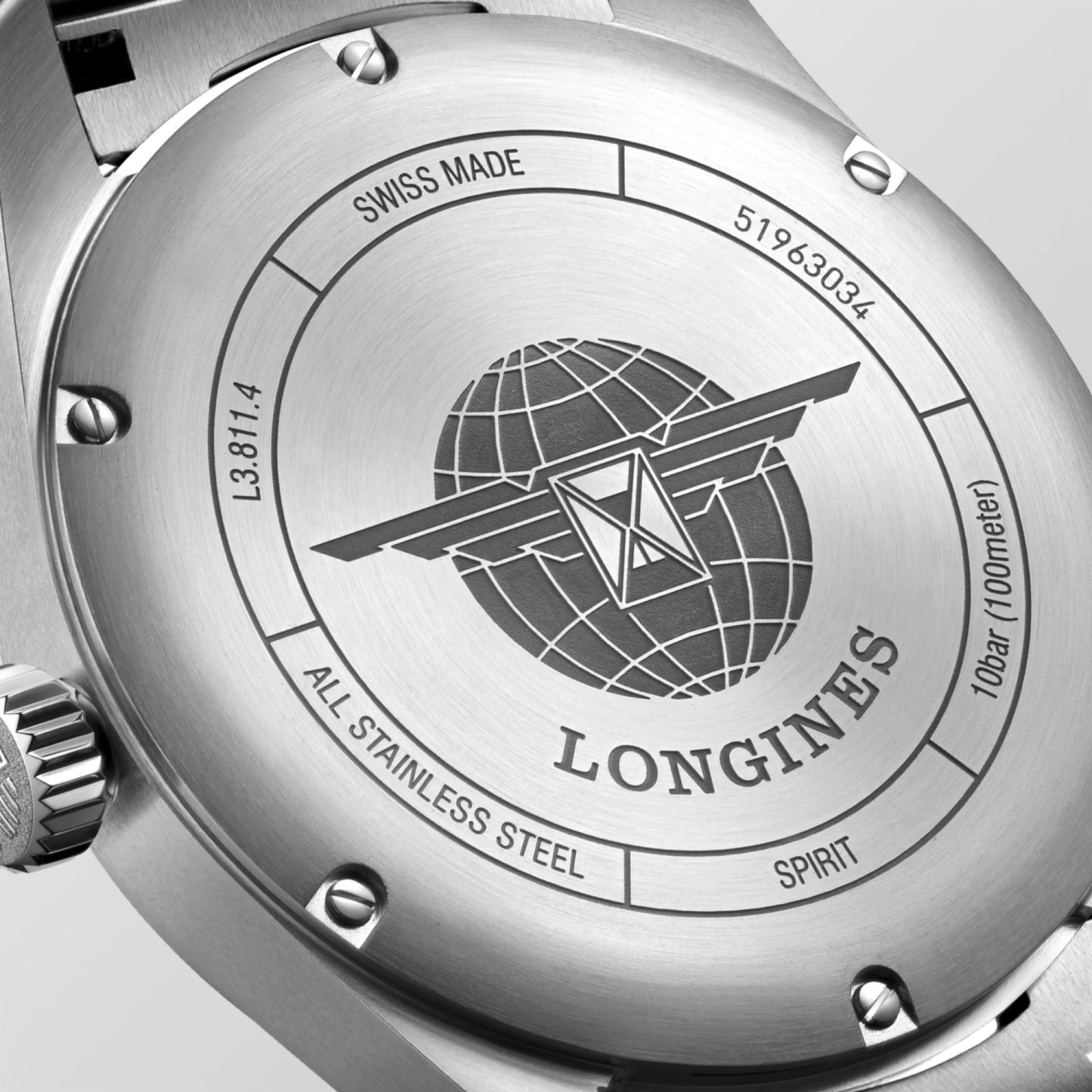 Longines Spirit Automatic Chronograph 42 MM Stainless Steel Blue Dial Watch L38114936