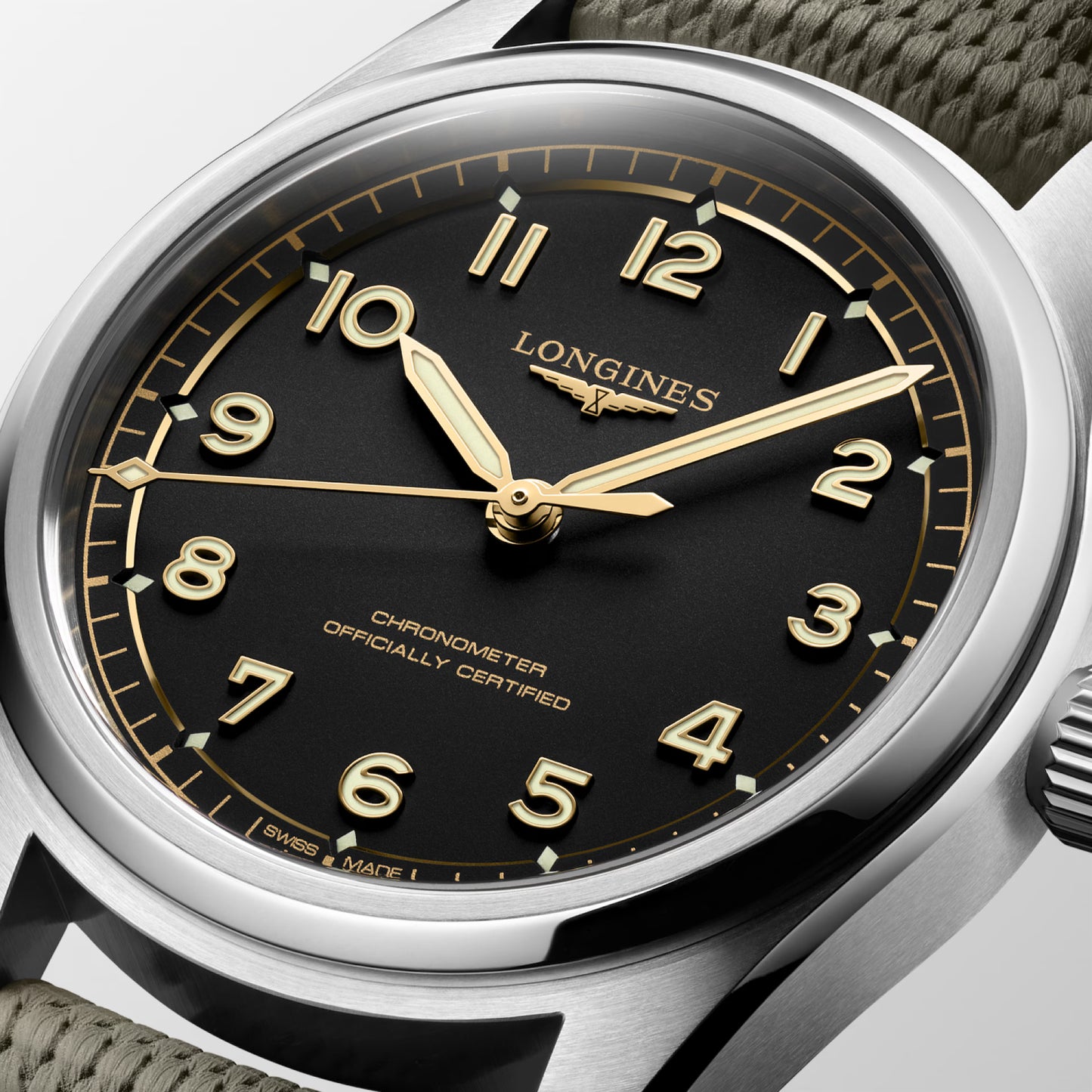 Longines Spirit Pilot 39 MM Automatic Stainless Steel Black Dial Watch L38094539
