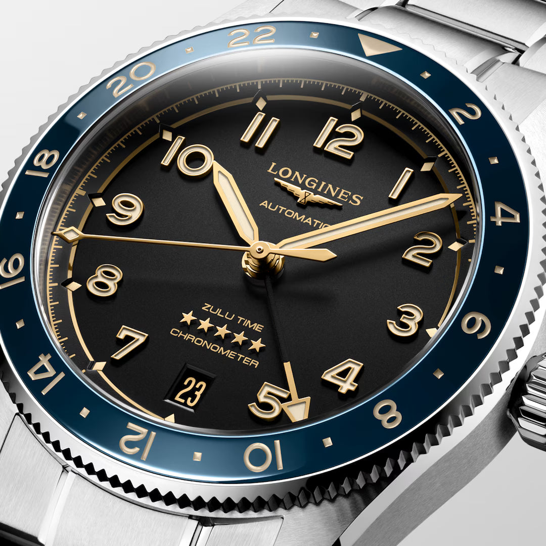 Longines Spirit Zulu Time Automatic Chronometer 39 MM Anthracite Dial Watch L38024606