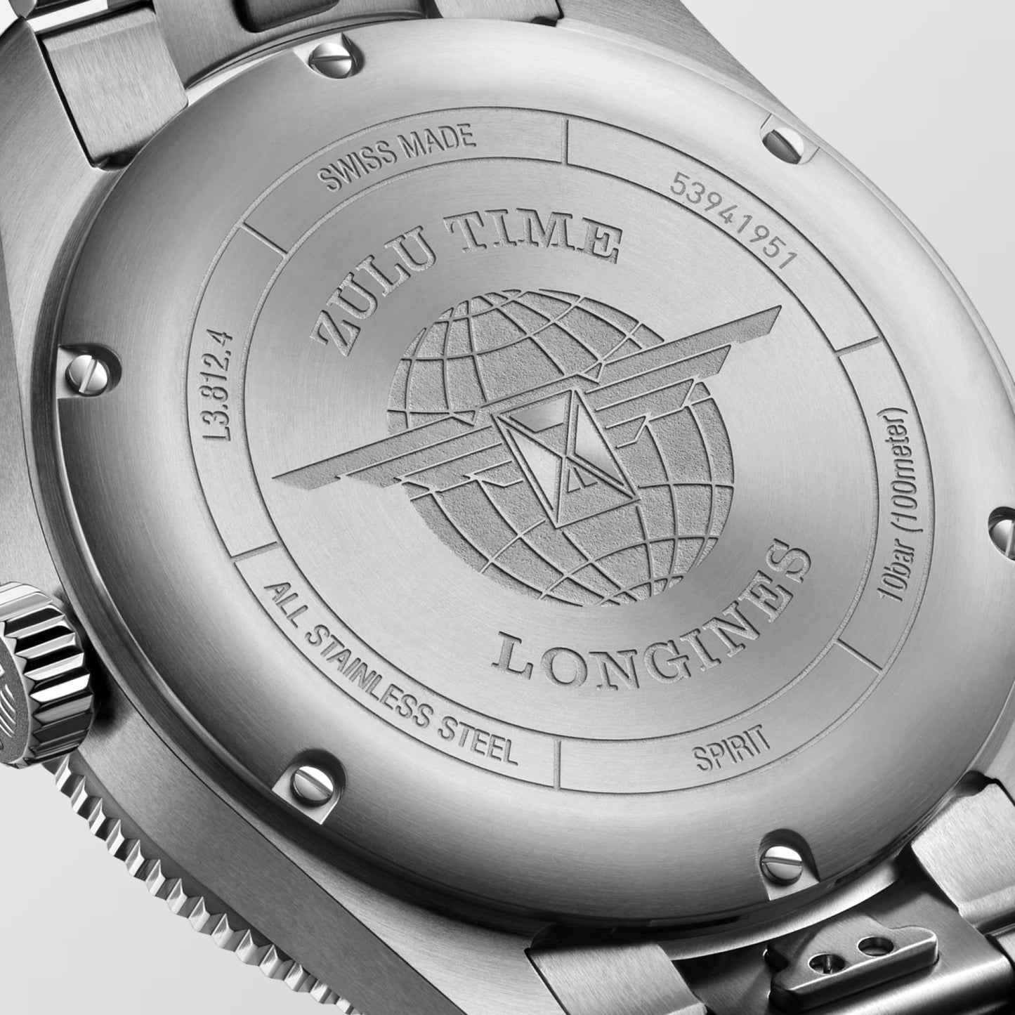 *PRE-ORDER* Longines Spirit Zulu Time Automatic 42 MM Stainless Steel And Ceramic Bezel Watch L38124506