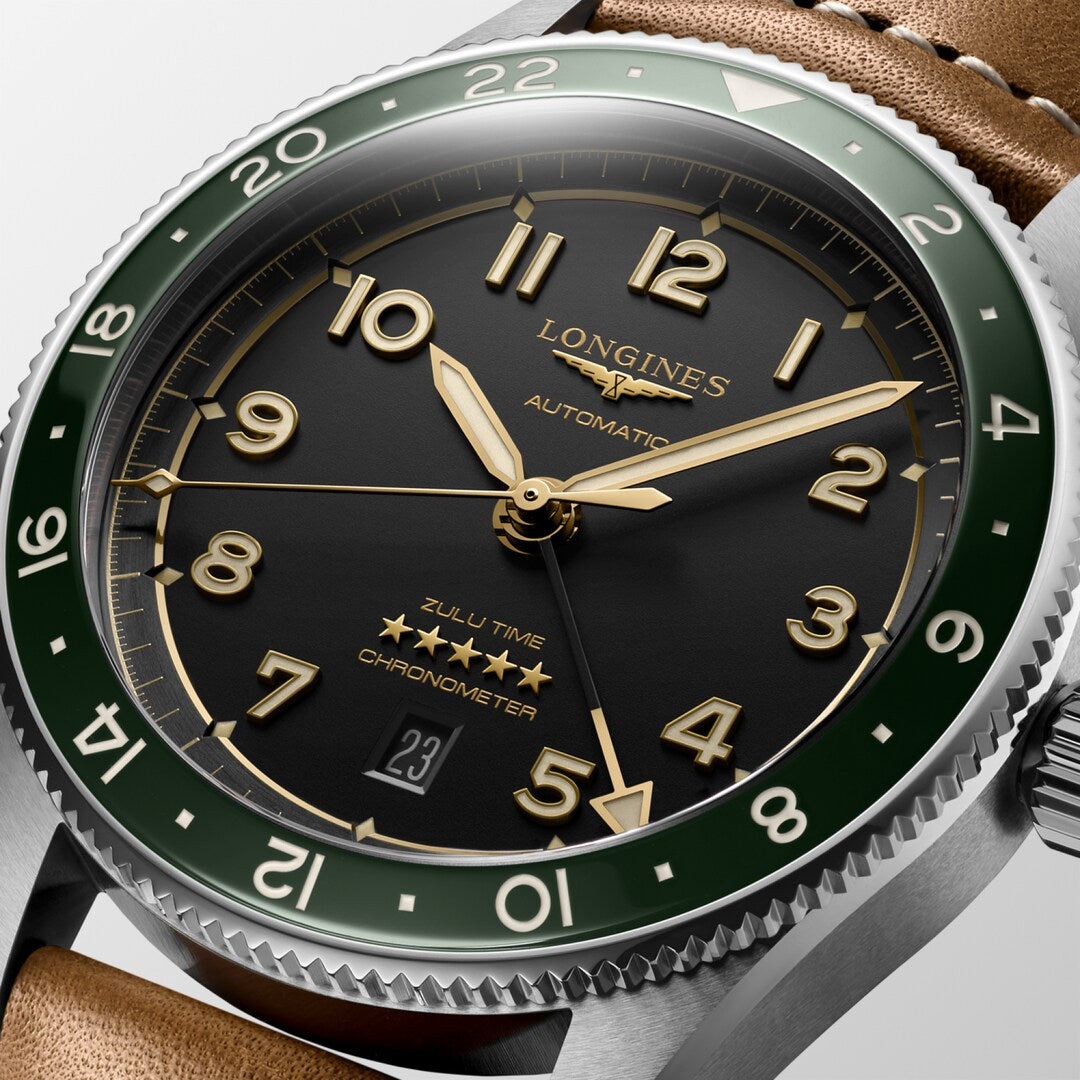 Longines Spirit Zulu Time Automatic 42 MM Anthracite Dial Watch L38124632