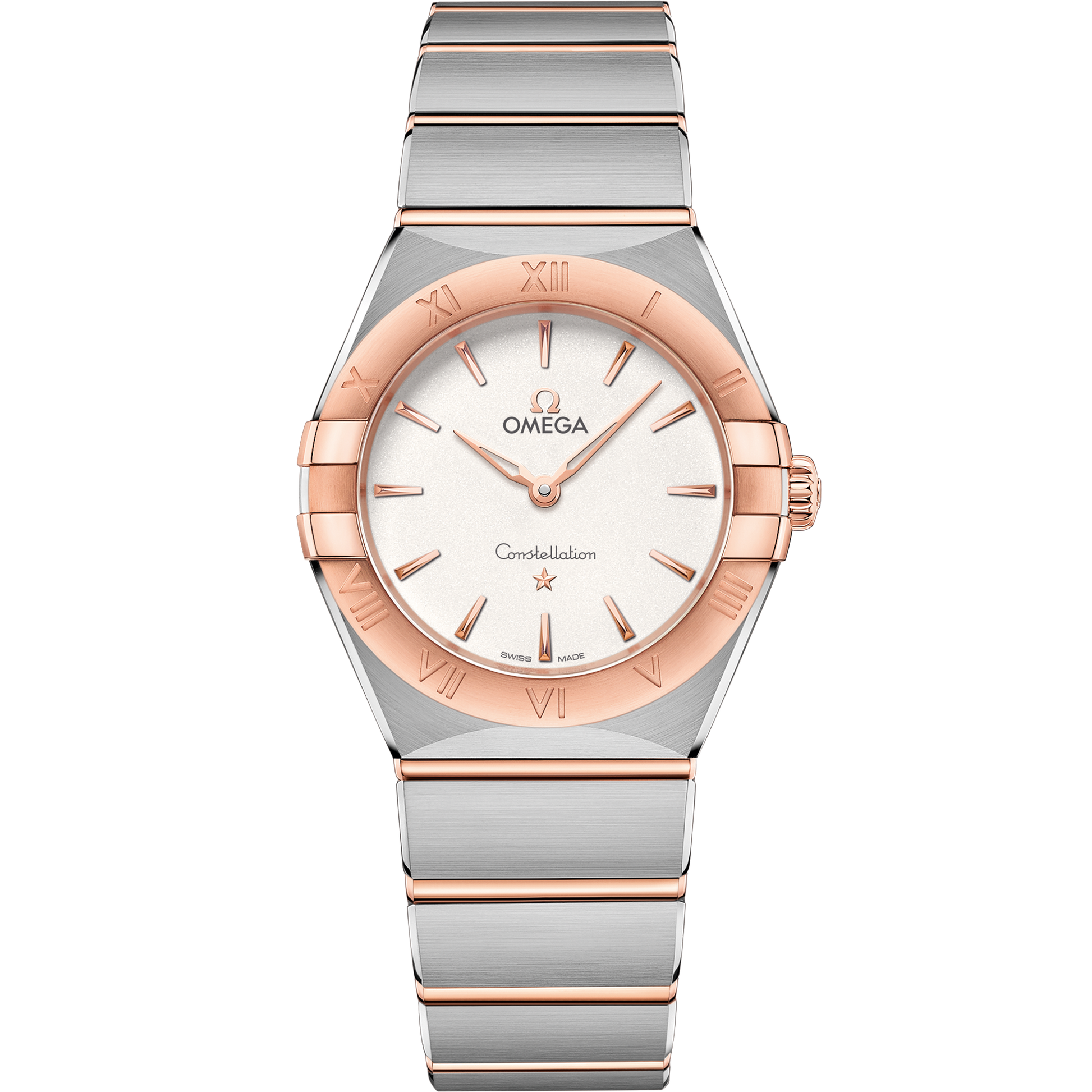 Omega Constellation 28mm Sedna Gold Silver Dial 131.20.28.60.02.001