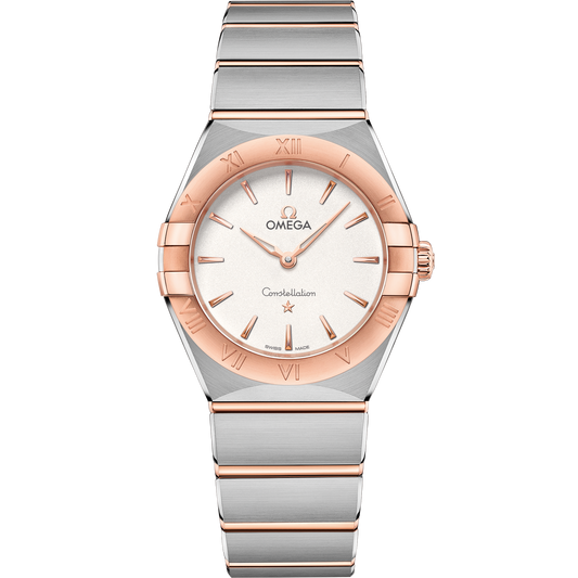 Omega Constellation 28mm Sedna Gold Silver Dial 131.20.28.60.02.001