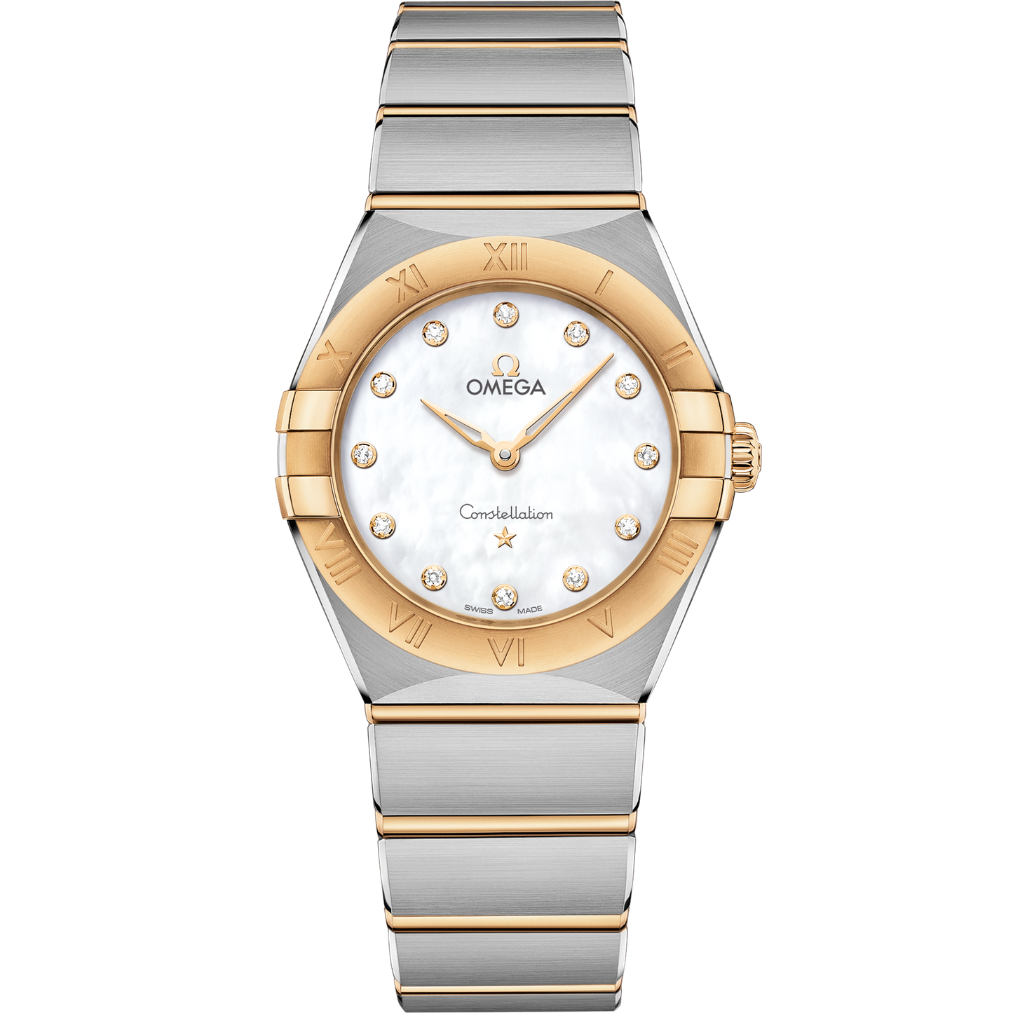 Omega Constellation 28mm Yellow Gold White Mother-of-Pearl Dial 131.20.28.60.55.002