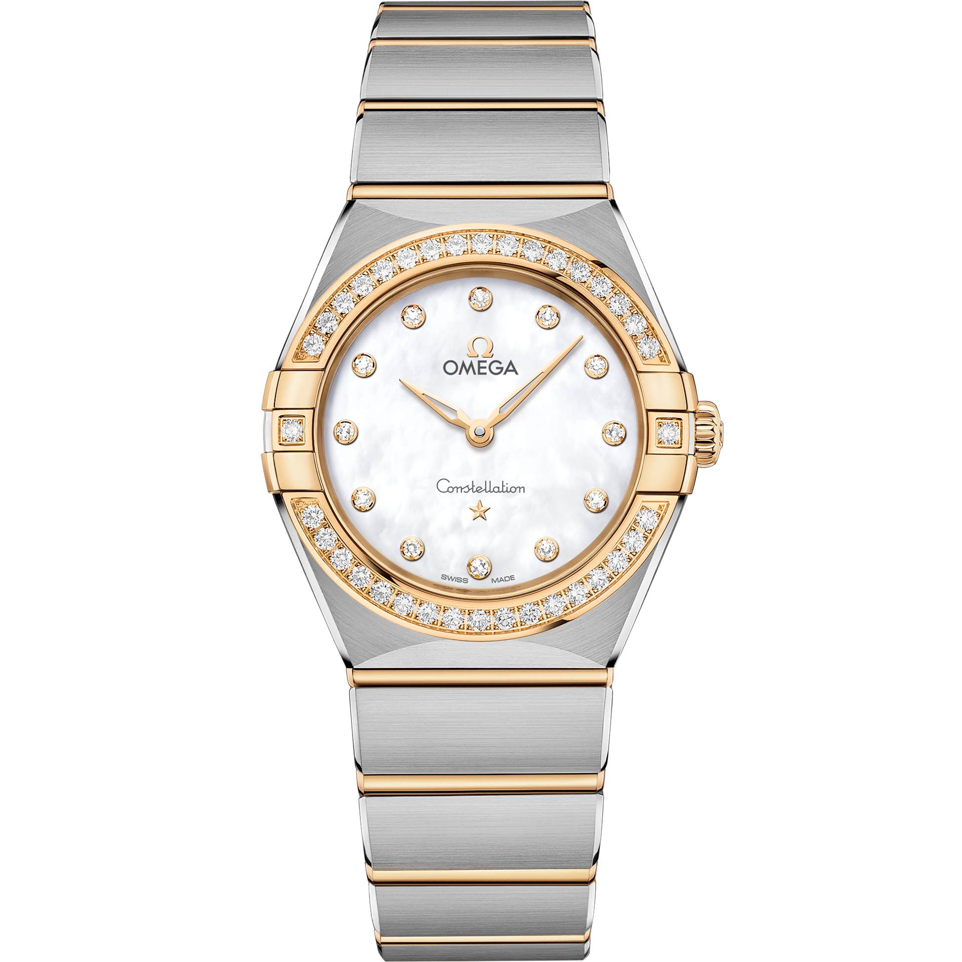 Omega Constellation 28mm White Mother-of-Pearl Diamond Bezel 131.25.28.60.55.002