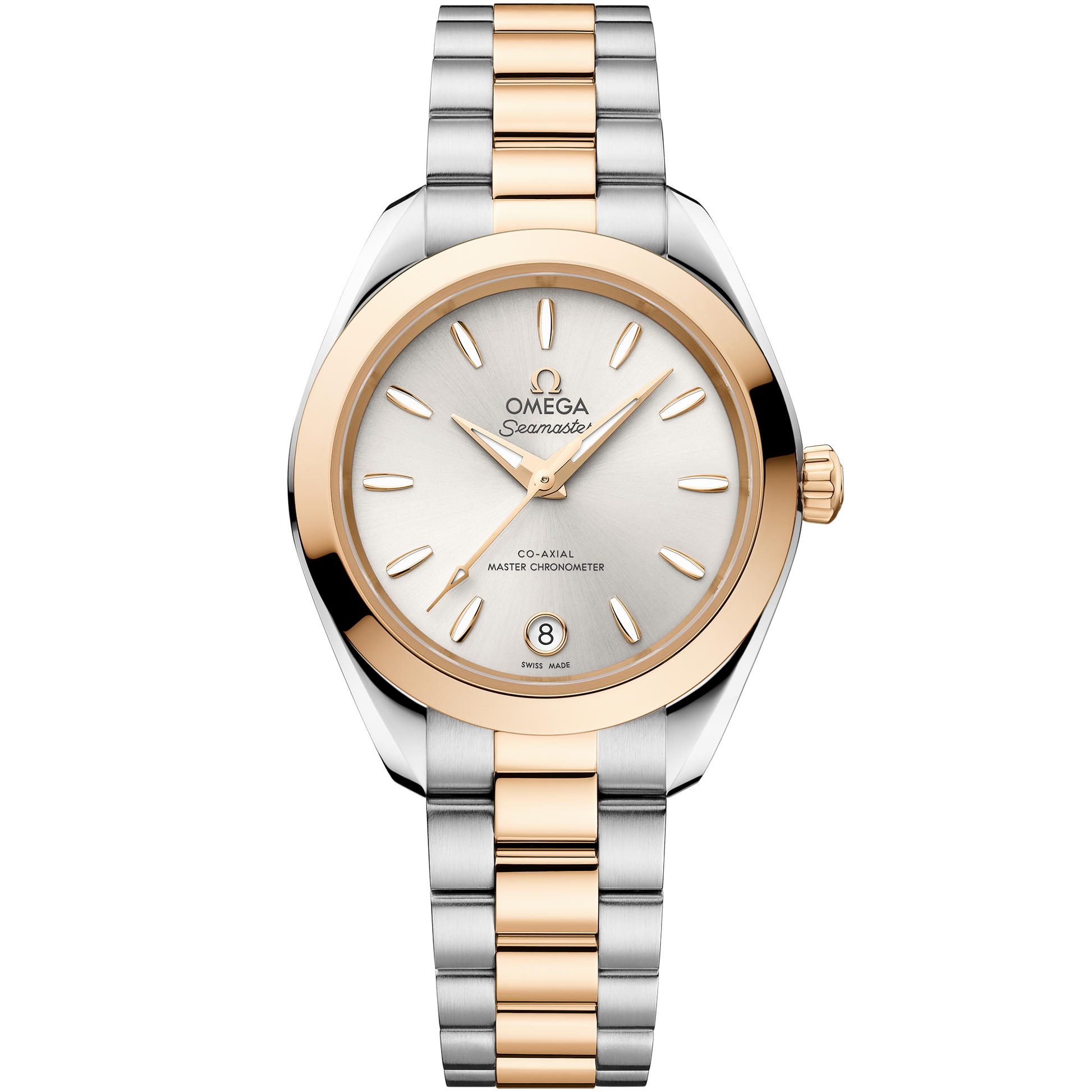 Omega Seamaster Aqua Terra 150M 30mm Moonshine Gold Silver Dial 220.20.30.20.02.001
