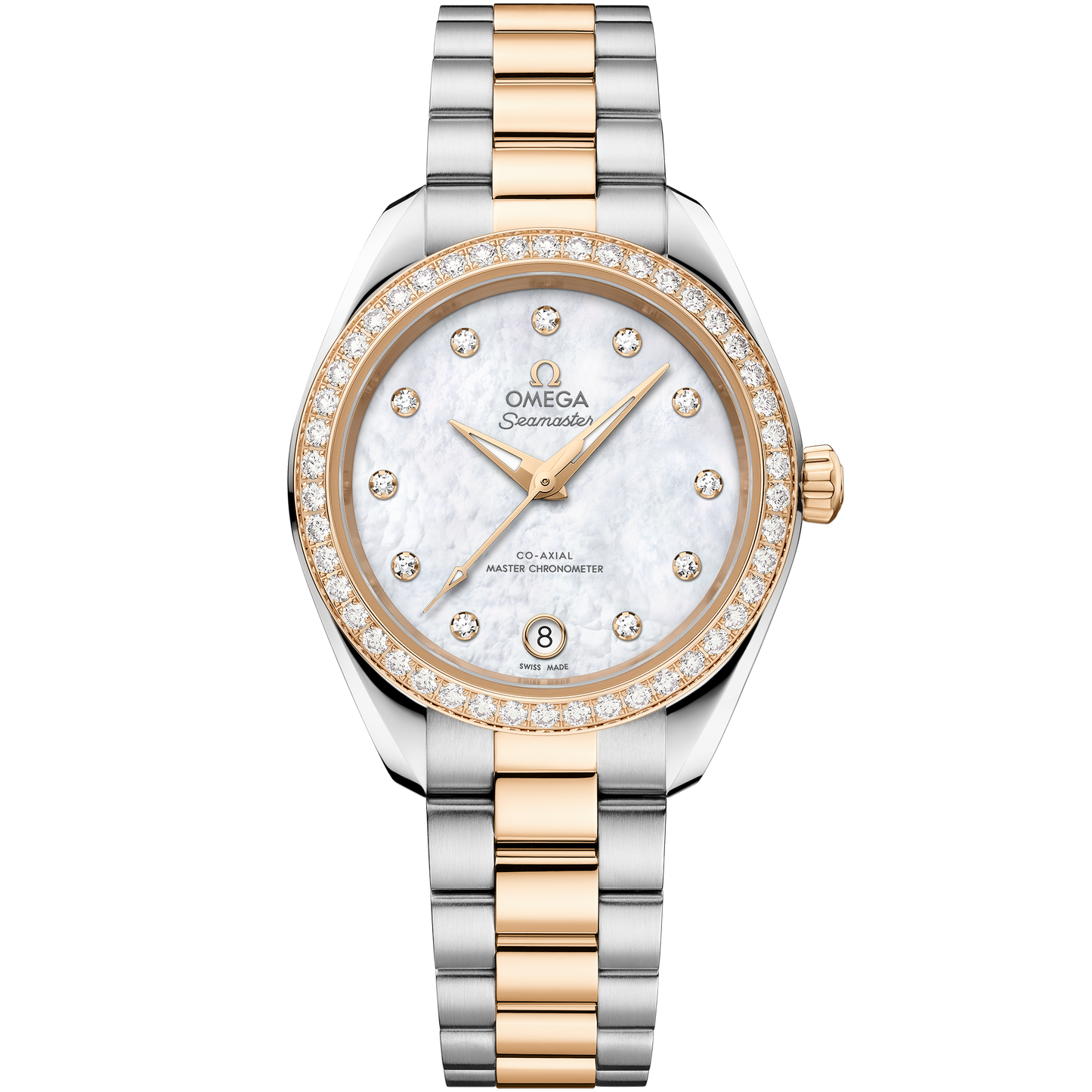 Omega Seamaster Aqua Terra 150M 30mm Diamond White Mother of Pearl Dial 220.25.30.20.55.001