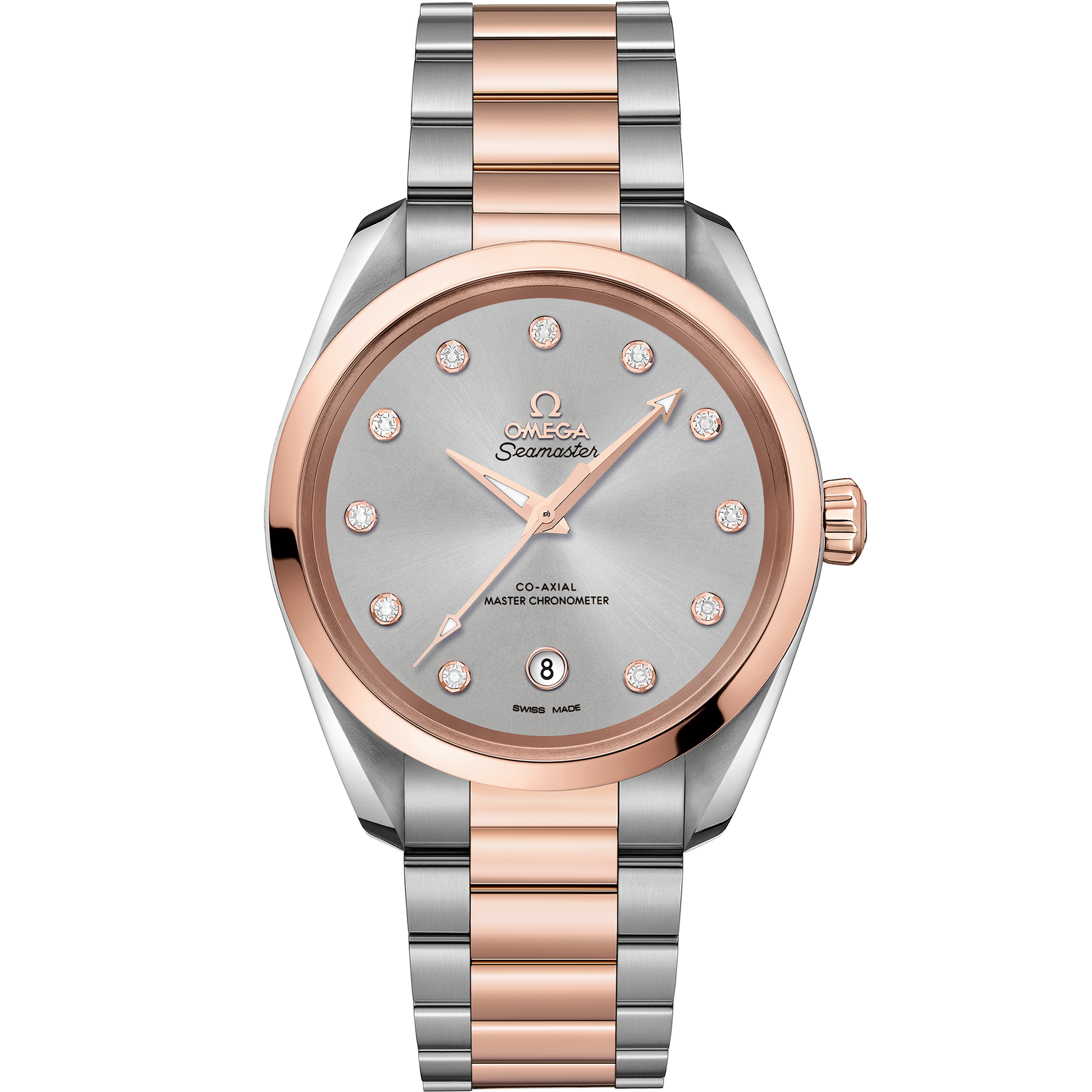 Omega Seamaster Aqua Terra 150M 38mm Rhodium-Grey Diamond Dial 220.20.38.20.56.002