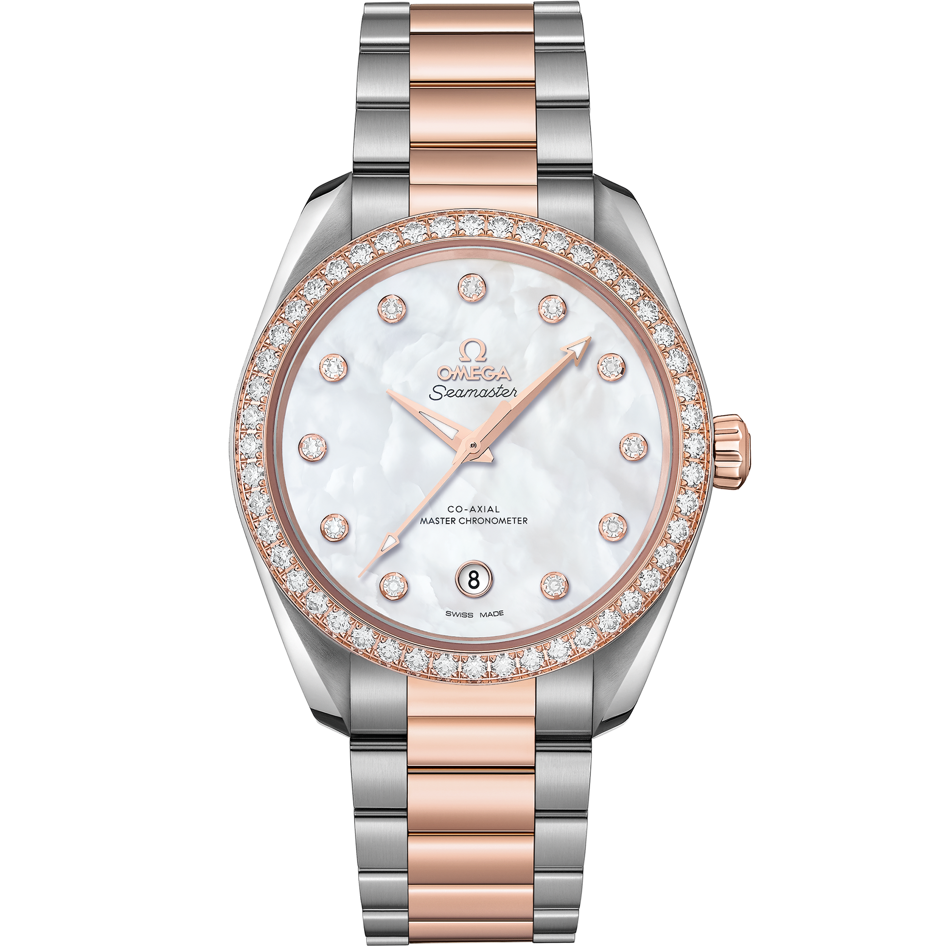 Omega Seamaster Aqua Terra 150M 38mm Diamond White Mother of Pearl Dial 220.25.38.20.55.001