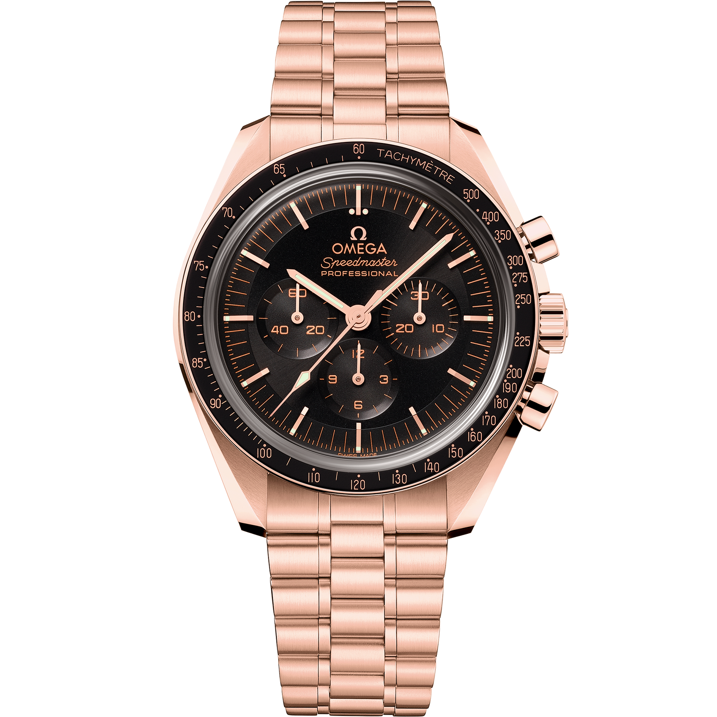 Omega Speedmaster Moonwatch Professional 42 MM Sedna Gold On Sedna Gold Black Dial Watch 310.60.42.50.01.001
