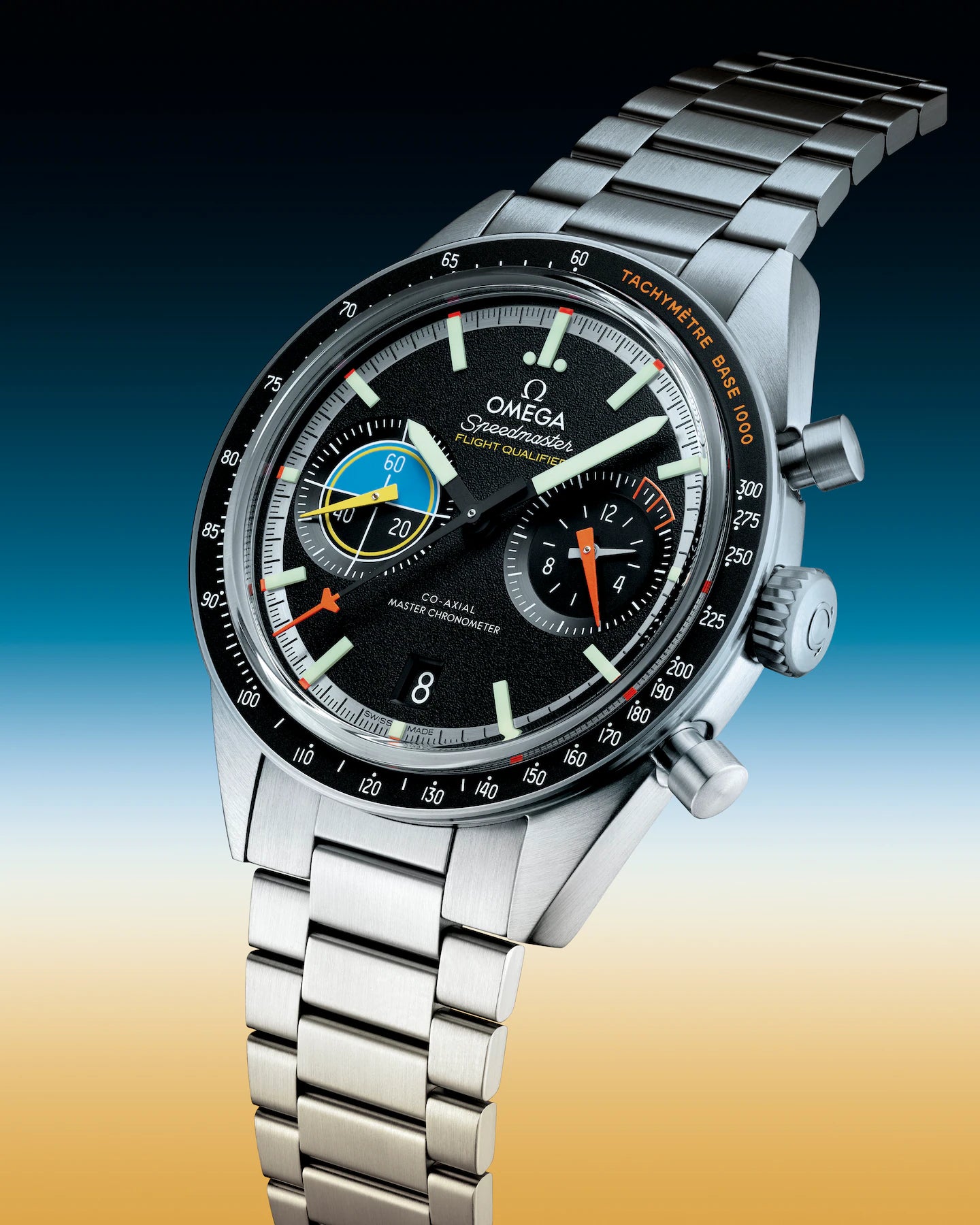 Omega Speedmaster Pilot 40.85 MM Steel On Steel Black Dial Watch 33210415101002