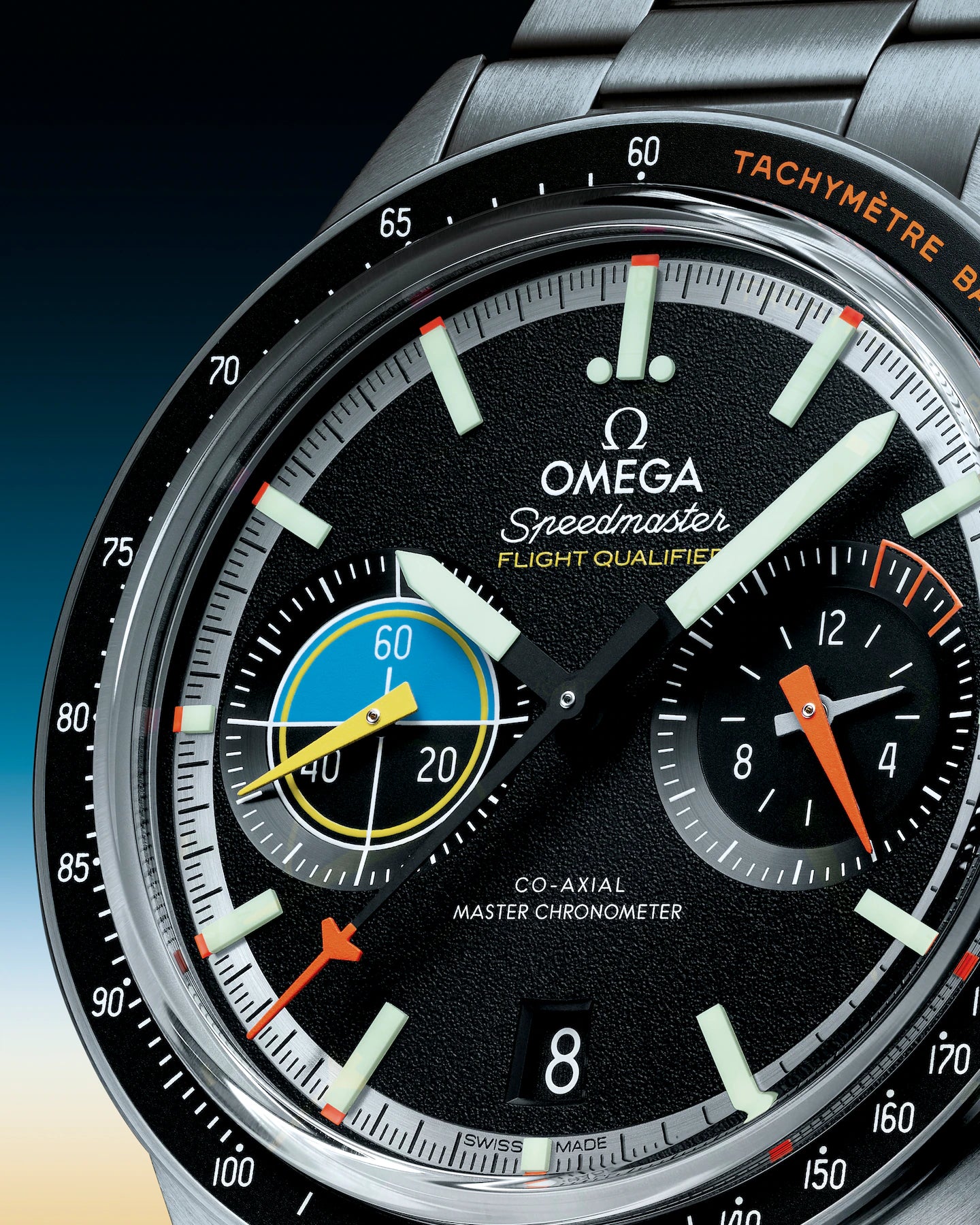 Omega Speedmaster Pilot 40.85 MM Steel On Steel Black Dial Watch 33210415101002