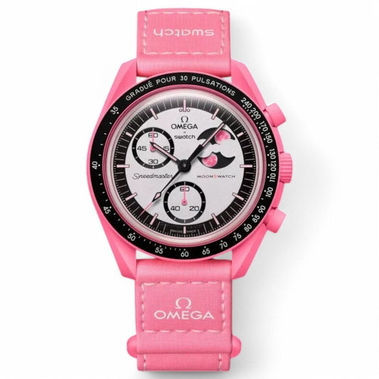 OMEGA X SWATCH MISSION TO THE PINK MOONPHASE WATCH - SO33P700
