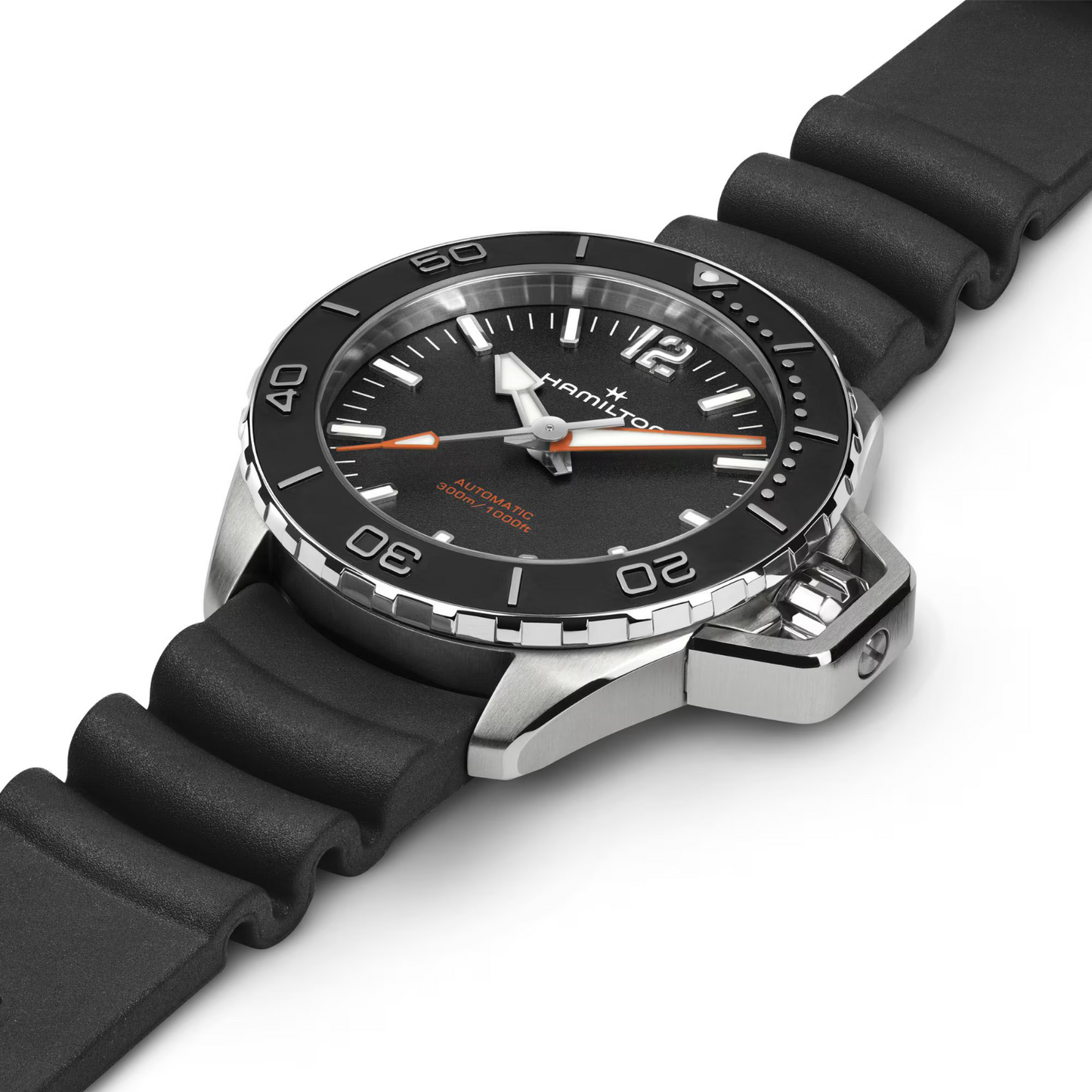Hamilton Khaki Navy Frogman Automatic 41 MM Black Dial Watch H77455330