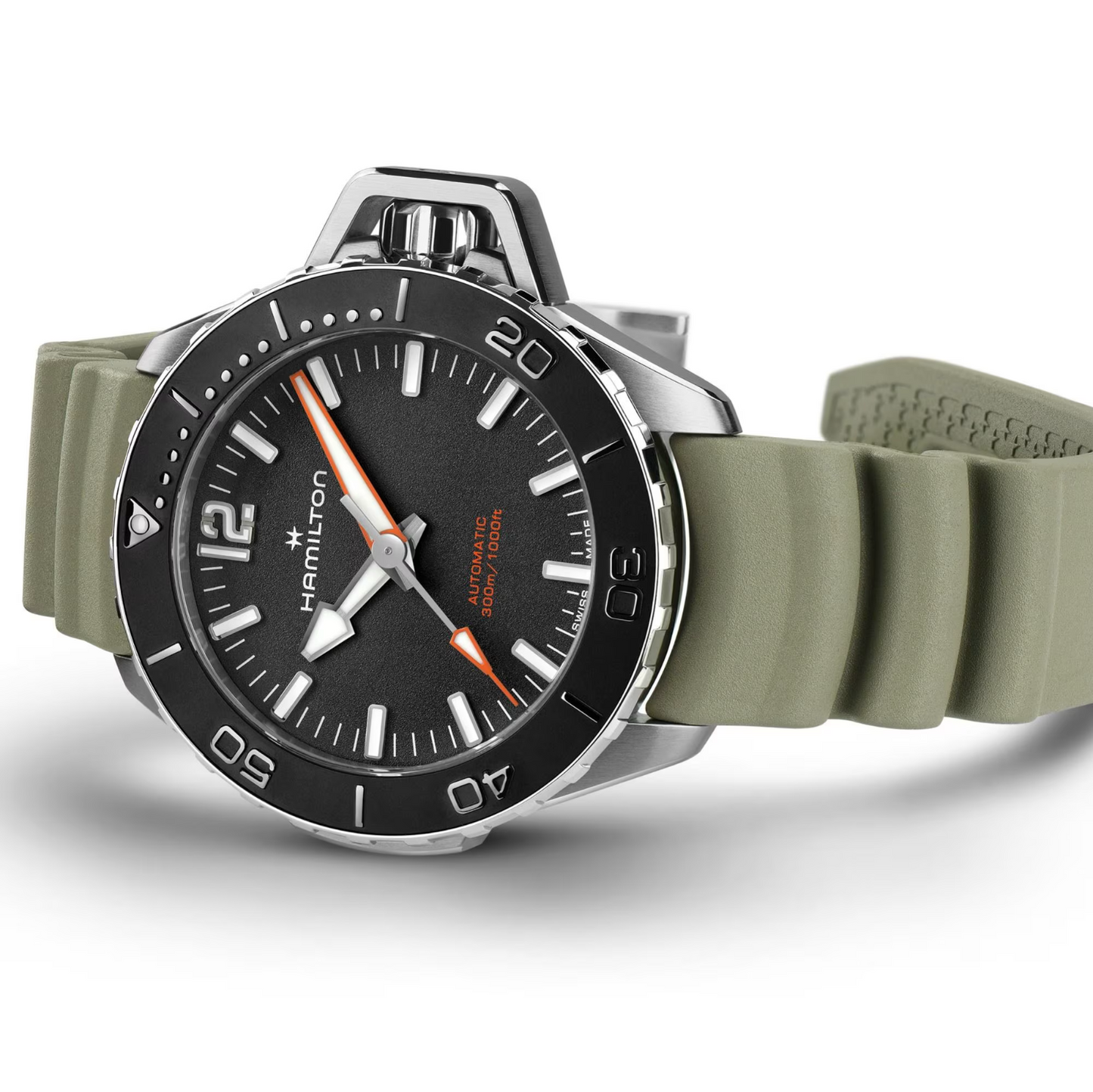 Hamilton Khaki Navy Frogman Automatic 41 MM Black Dial Watch H77455331