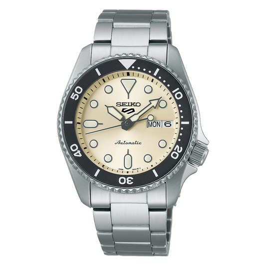 Seiko 5 Sports SKX Sports Style 38 MM Beige Dial SS Automatic Watch SRPK31K1