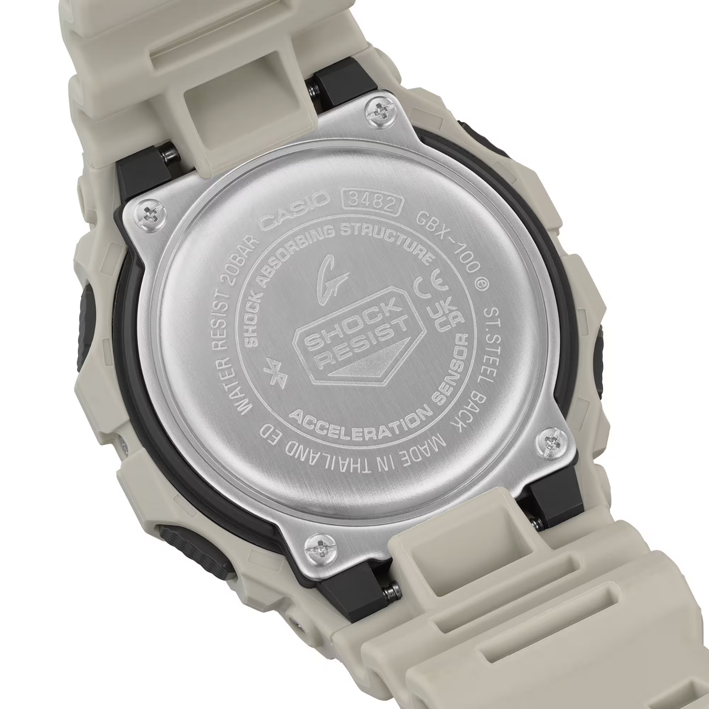 Casio G-Shock G-Glide Quartz White Resin Watch GBX-100-8