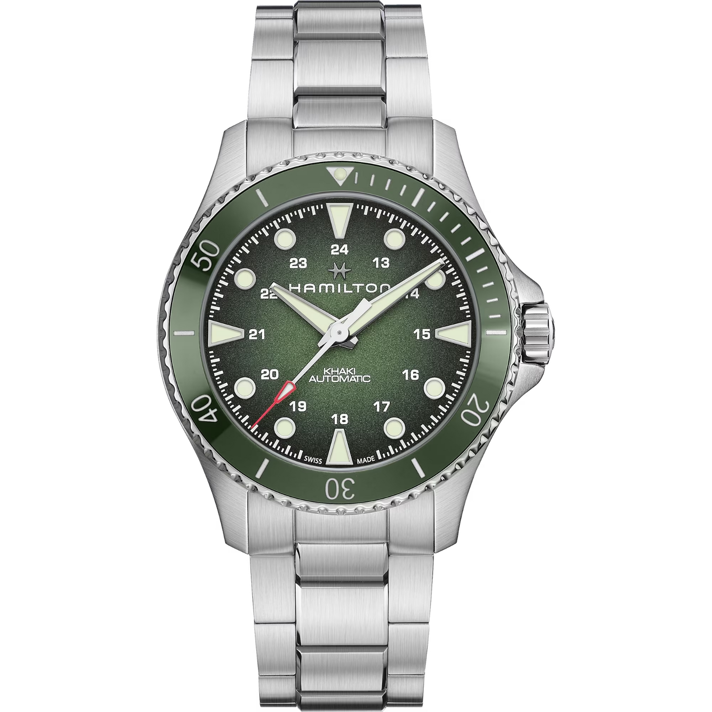 Hamilton Khaki Navy Scuba Automatic 43 MM SS Green Dial Watch H82525160