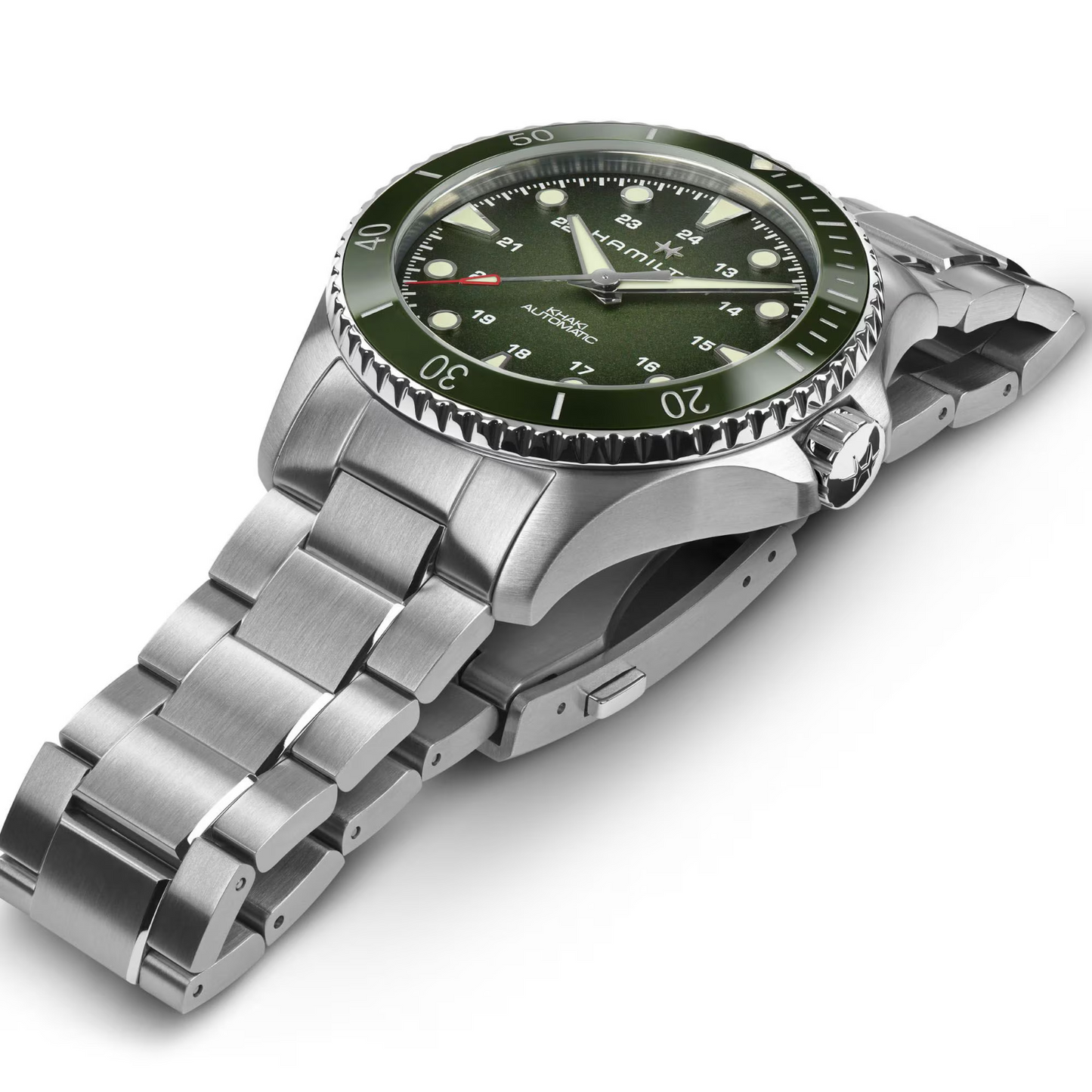 Hamilton Khaki Navy Scuba Automatic 43 MM SS Green Dial Watch H82525160