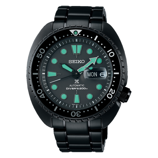 Seiko Prospex Sea King Turtle The Black Series 45 MM Automatic Watch SRPK43J1