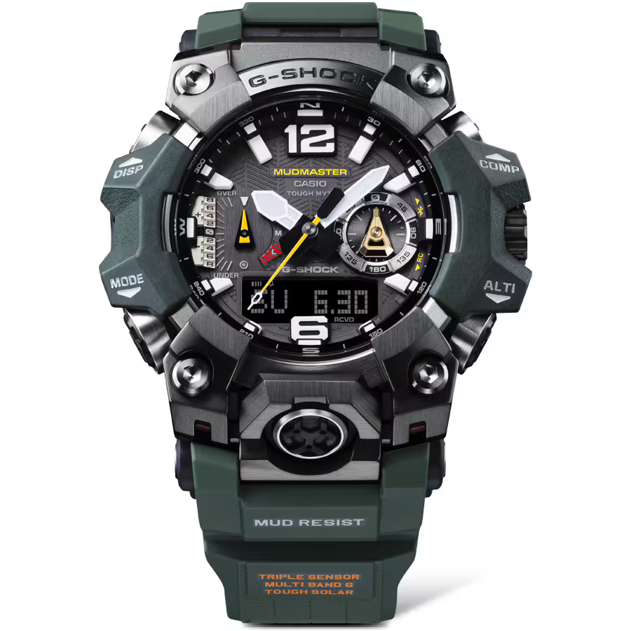 Casio G-Shock Master Of G Mudmaster Solar Radio Resin Green Watch GWG-B1000-3A