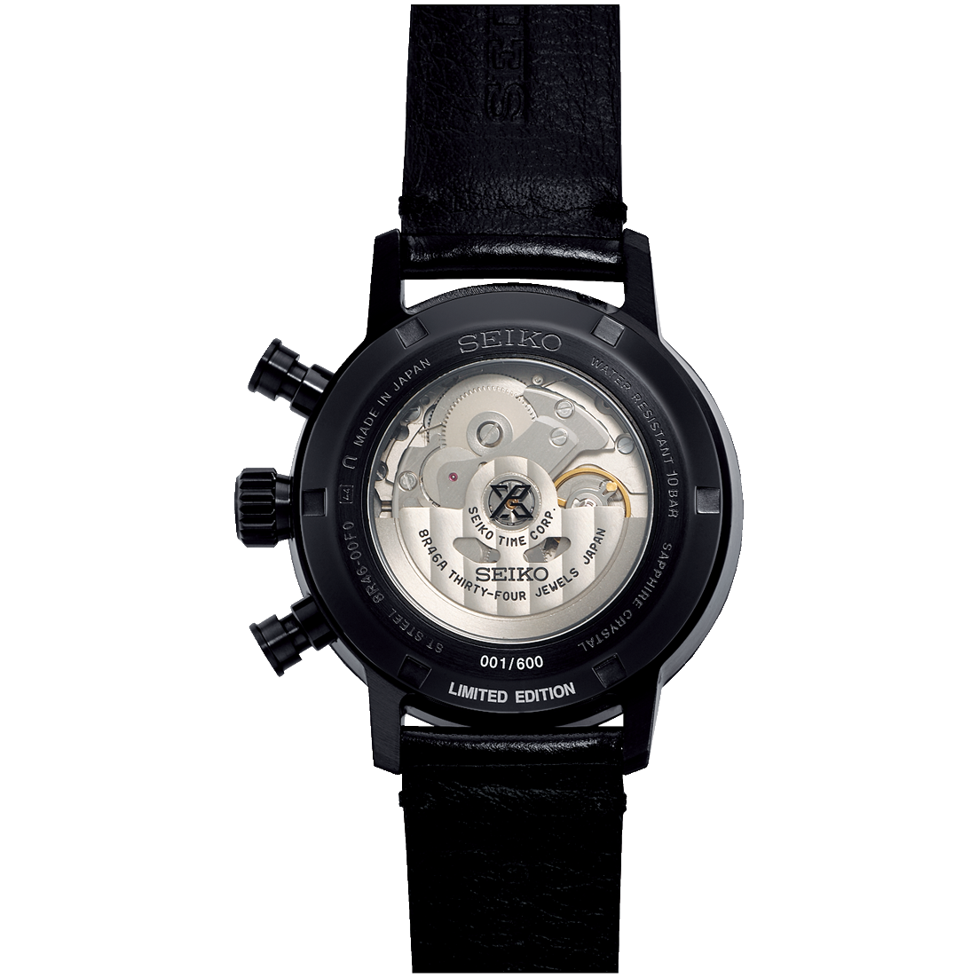 Seiko Prospex Speedtimer Mechanical Chronograph 42.5 MM LE Black Watch SRQ045J1