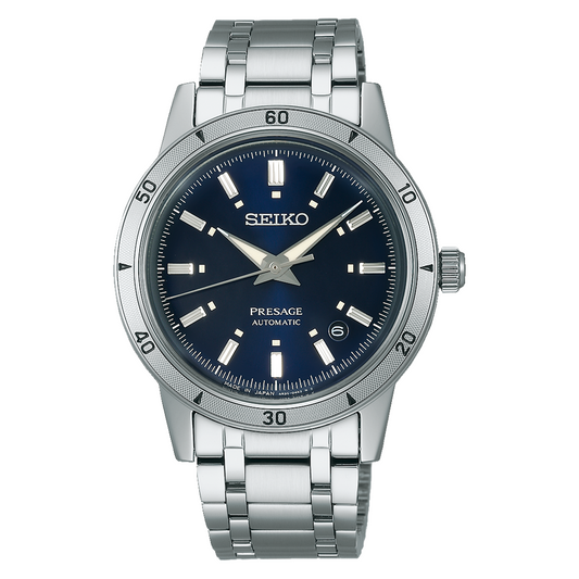 Seiko Presage 60's Style 39.5 MM Blue Dial Automatic Watch SRPL07J1
