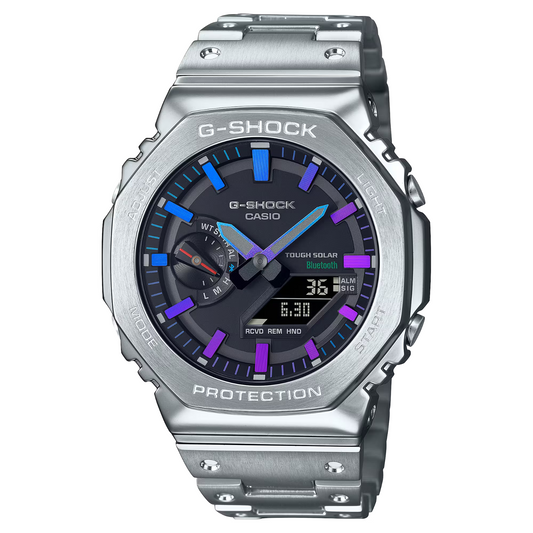 Casio G-Shock Analog Digital Full Metal Rainbow Dial Solar Watch GM-B2100PC-1