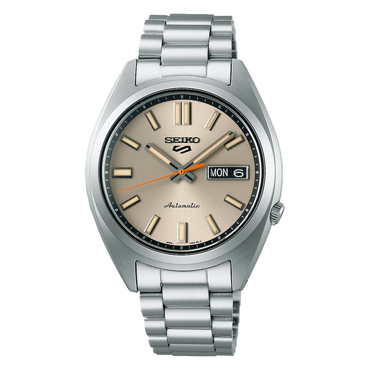 Seiko 5 Sports SNXS Series 37.4 MM Gold Dial Automatic Watch - SRPK91K1