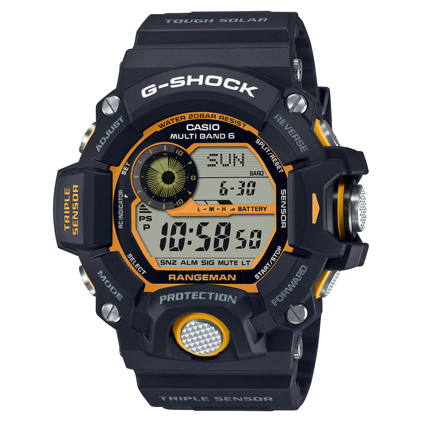 Casio G-Shock Master Of G Rangeman Black And Yellow Resin Watch GW-9400Y-1DR