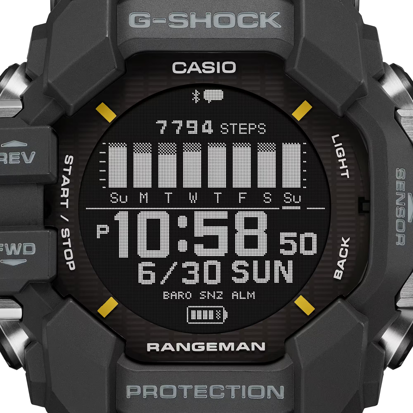Casio G-Shock Rangeman Resin Solar Heart Rate Monitor Black Watch GPR-H1000-1