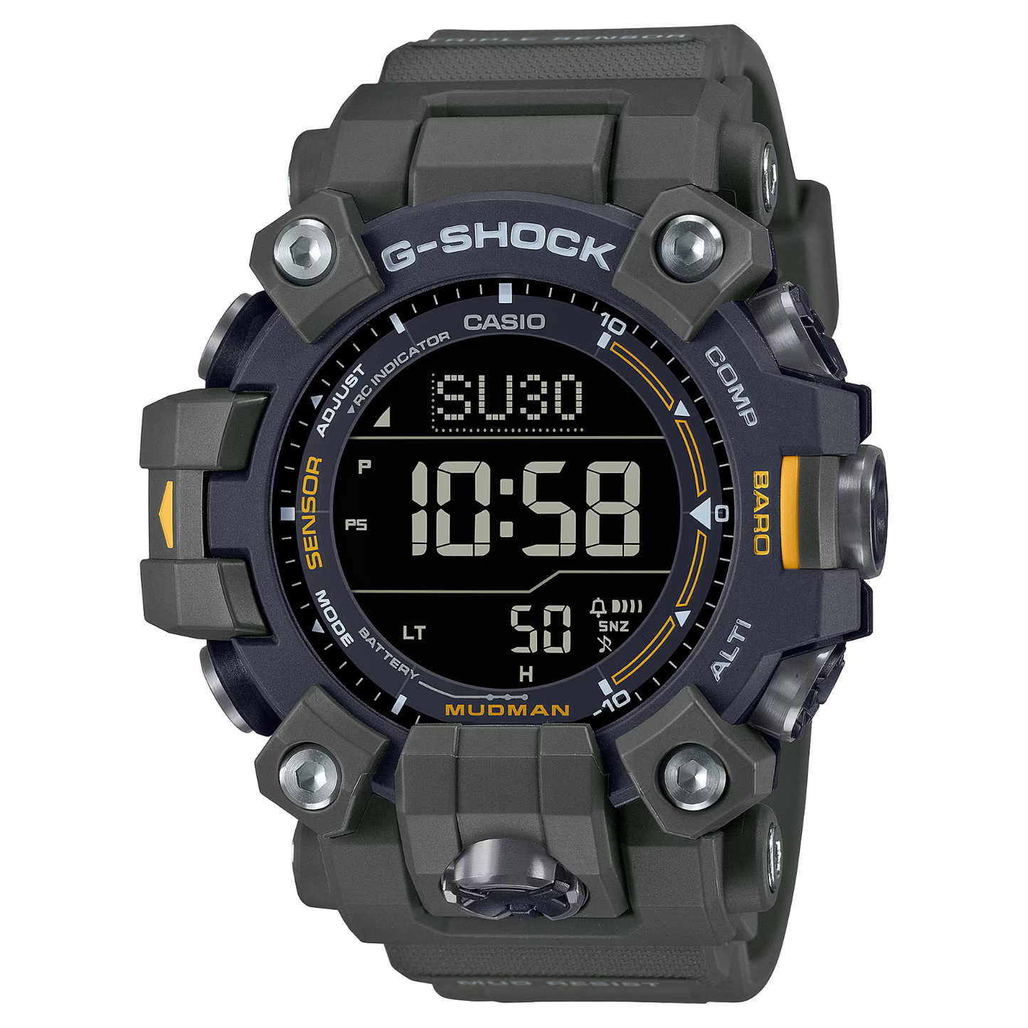Casio G-Shock Master Of G Mudman Green Resin Solar Watch GW-9500-3
