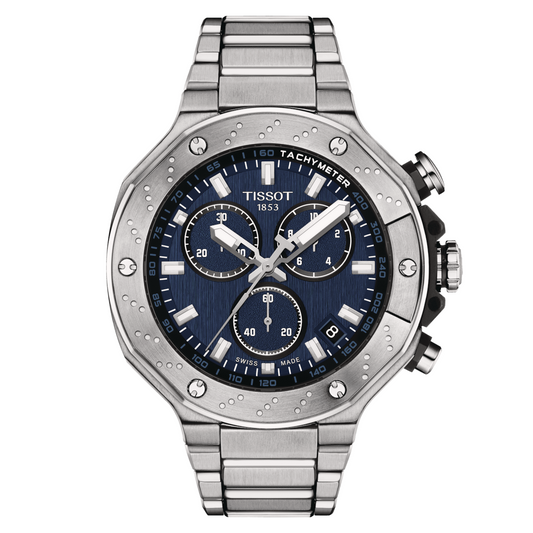 Tissot T-Race Chronograph 45 MM Quartz Blue Dial Watch - T141.417.11.041.00