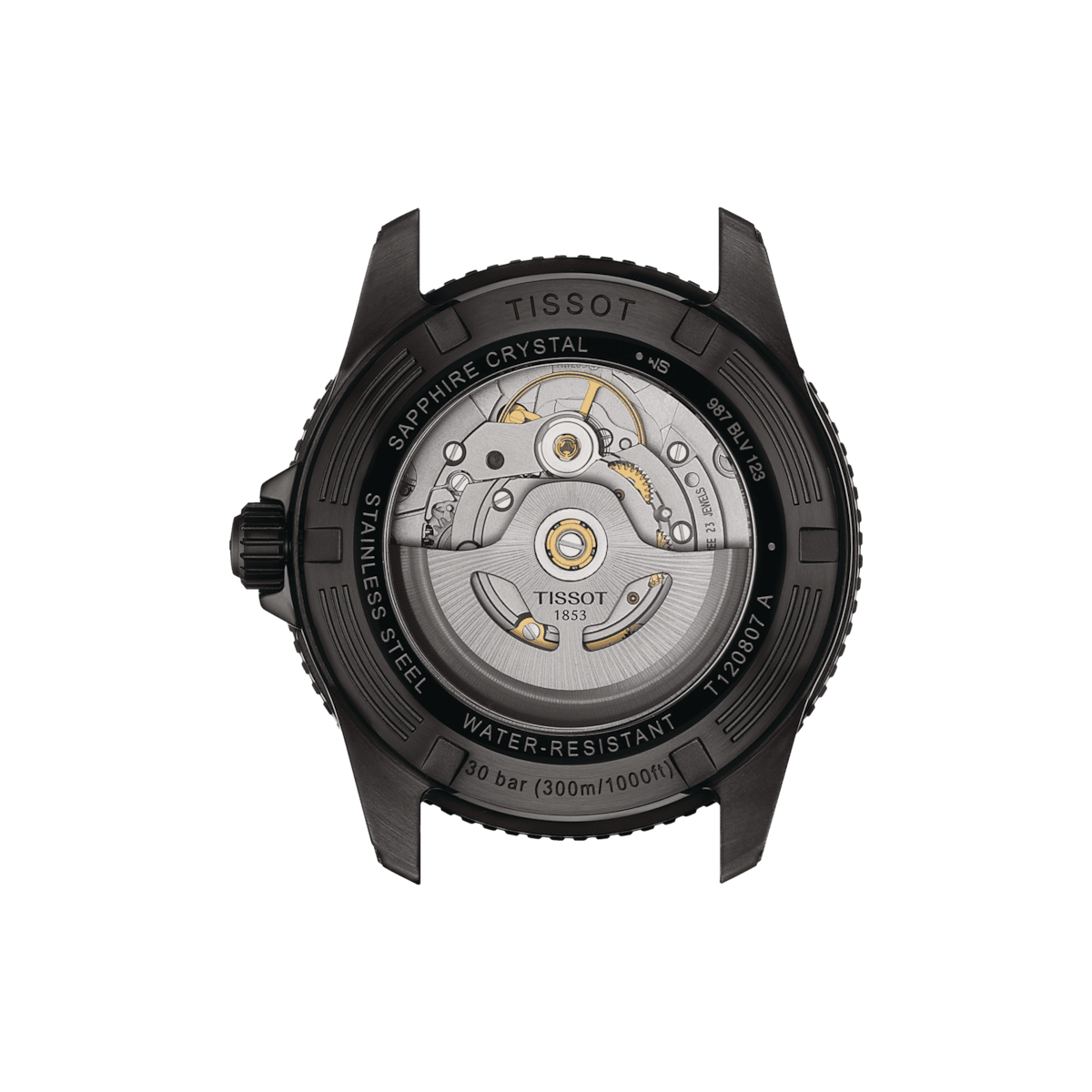 TISSOT SEASTAR 1000 POWERMATIC 80 40MM BLACK IP WATCH T120.807.37.041.00