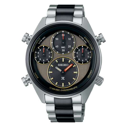 Seiko Prospex Speedtimer Solar Chronograph 42 MM SS LE Brown Dial Watch SFJ005P1