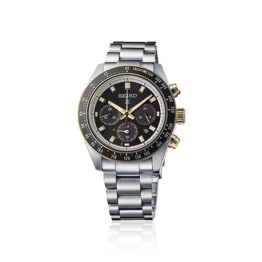 Seiko Prospex Speedtimer 41.4 MM Solar Chronograph Black Dial Watch SSC941P1
