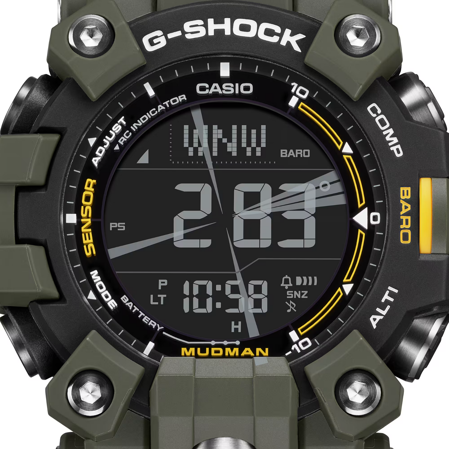 Casio G-Shock Master Of G Mudman Green Resin Solar Watch GW-9500-3