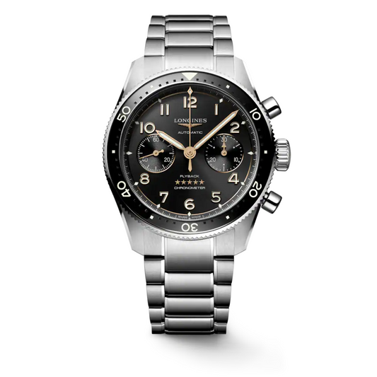 Longines Spirit Flyback 42 MM Black Dial Full SS Automatic Watch L38214536