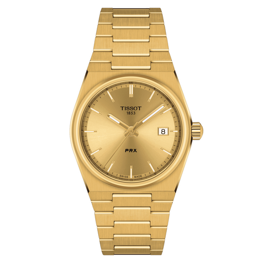 Tissot PRX 35 MM SS Full Gold Color Quartz Champagne Dial Watch T137.210.33.021.00