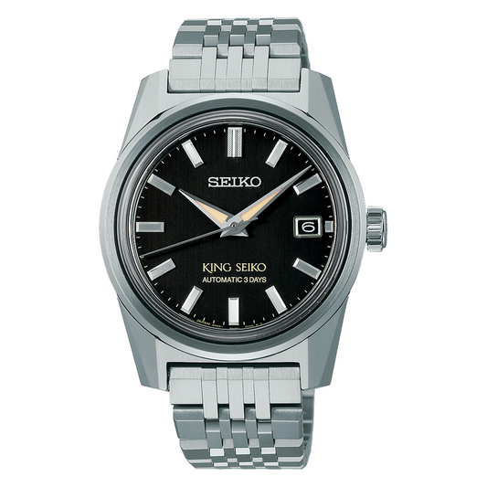 King Seiko Charcoal Suit Full SS Automatic 38.3 MM Watch SPB387J1