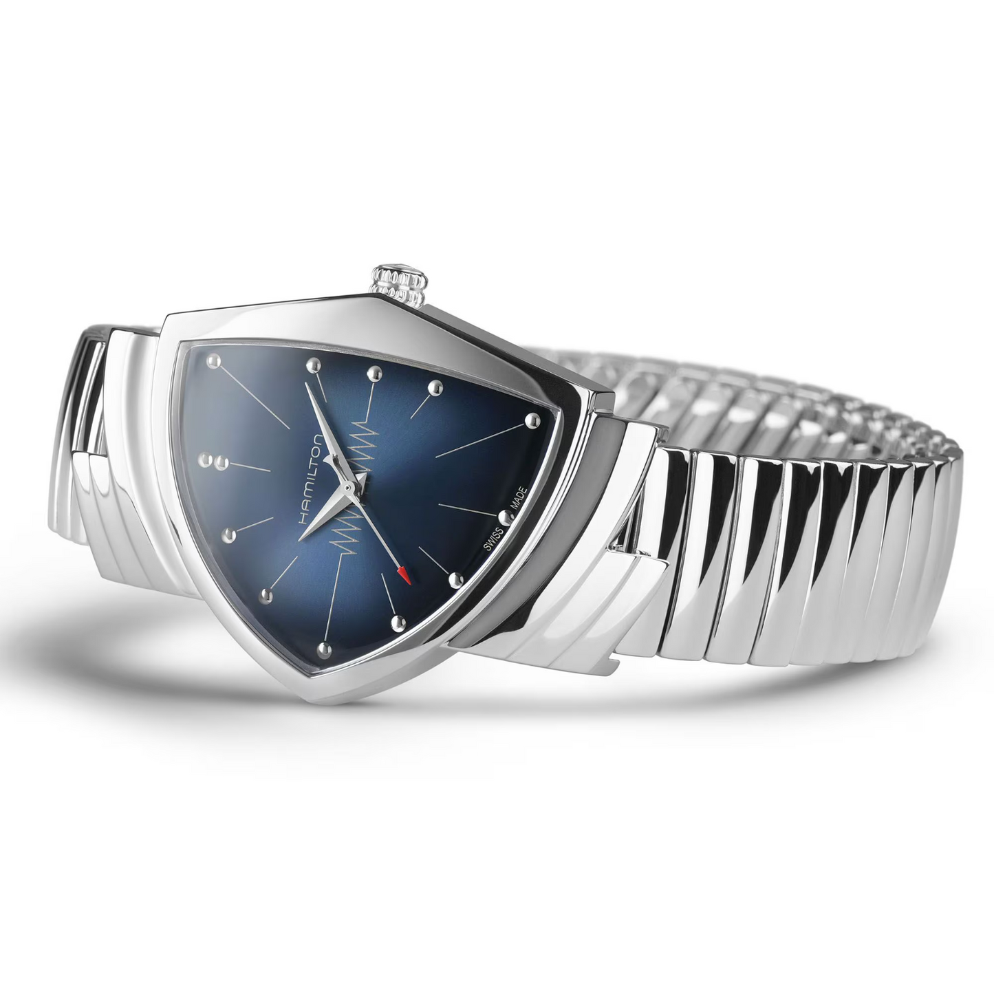 Hamilton Ventura Quartz Blue Dial Stainless Steel Watch H24411142